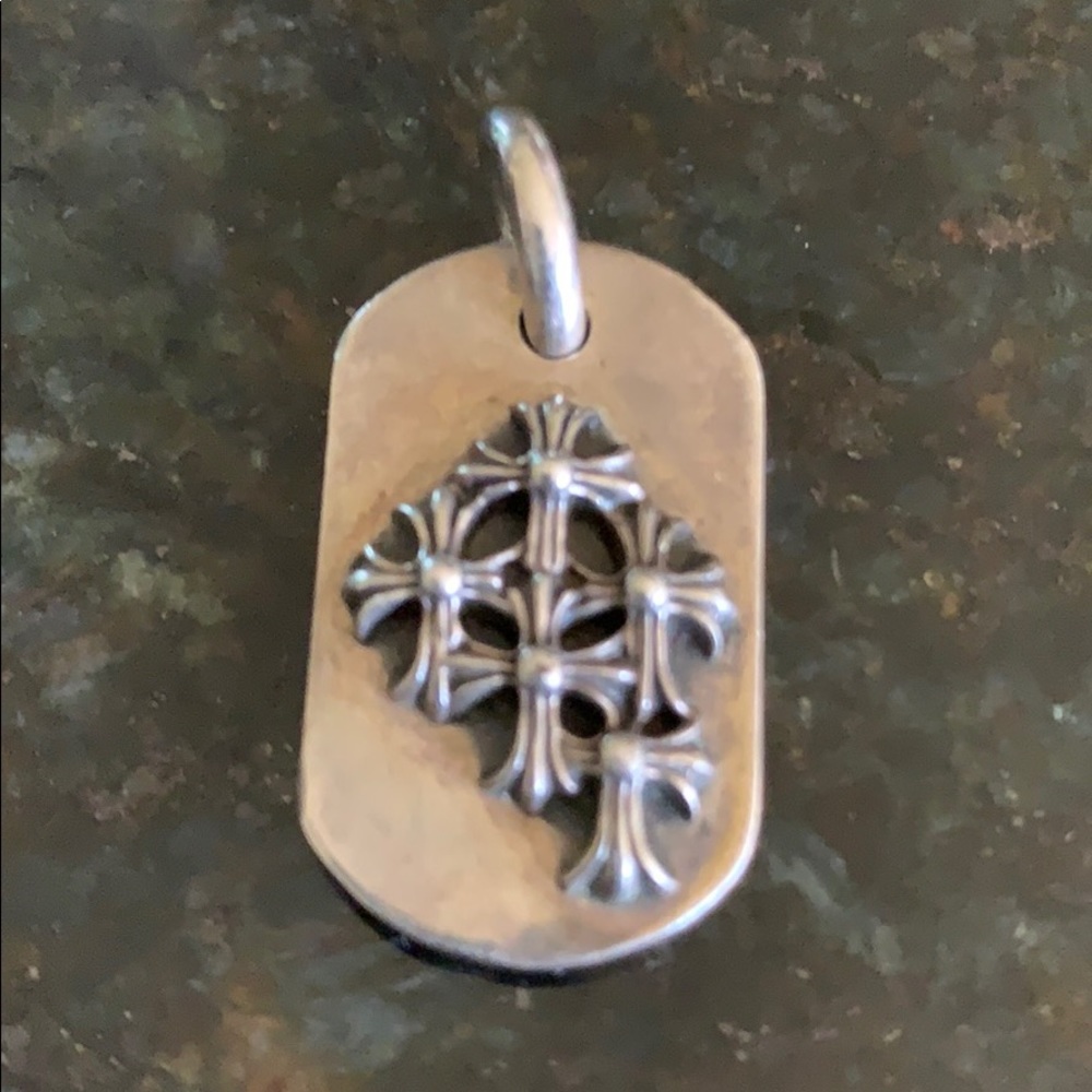 Authentic Chrome Hearts dog tag style pendant